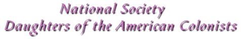 National Society Daughters of the American Colonists